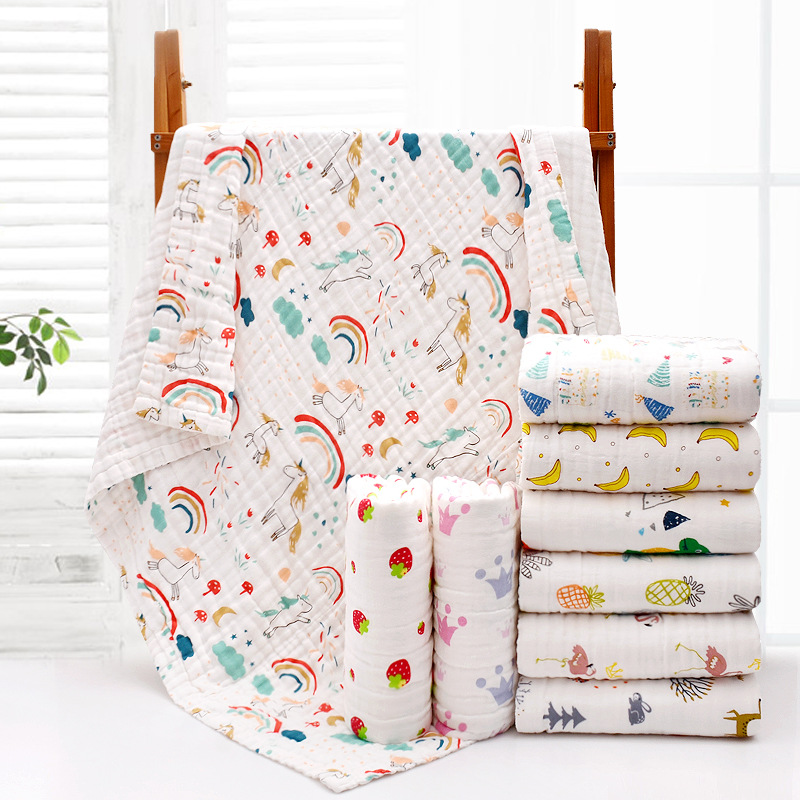 Baby Swaddle Blanket - 4-laags gaas babywashandje babybadhanddoek pasgeboren badjas