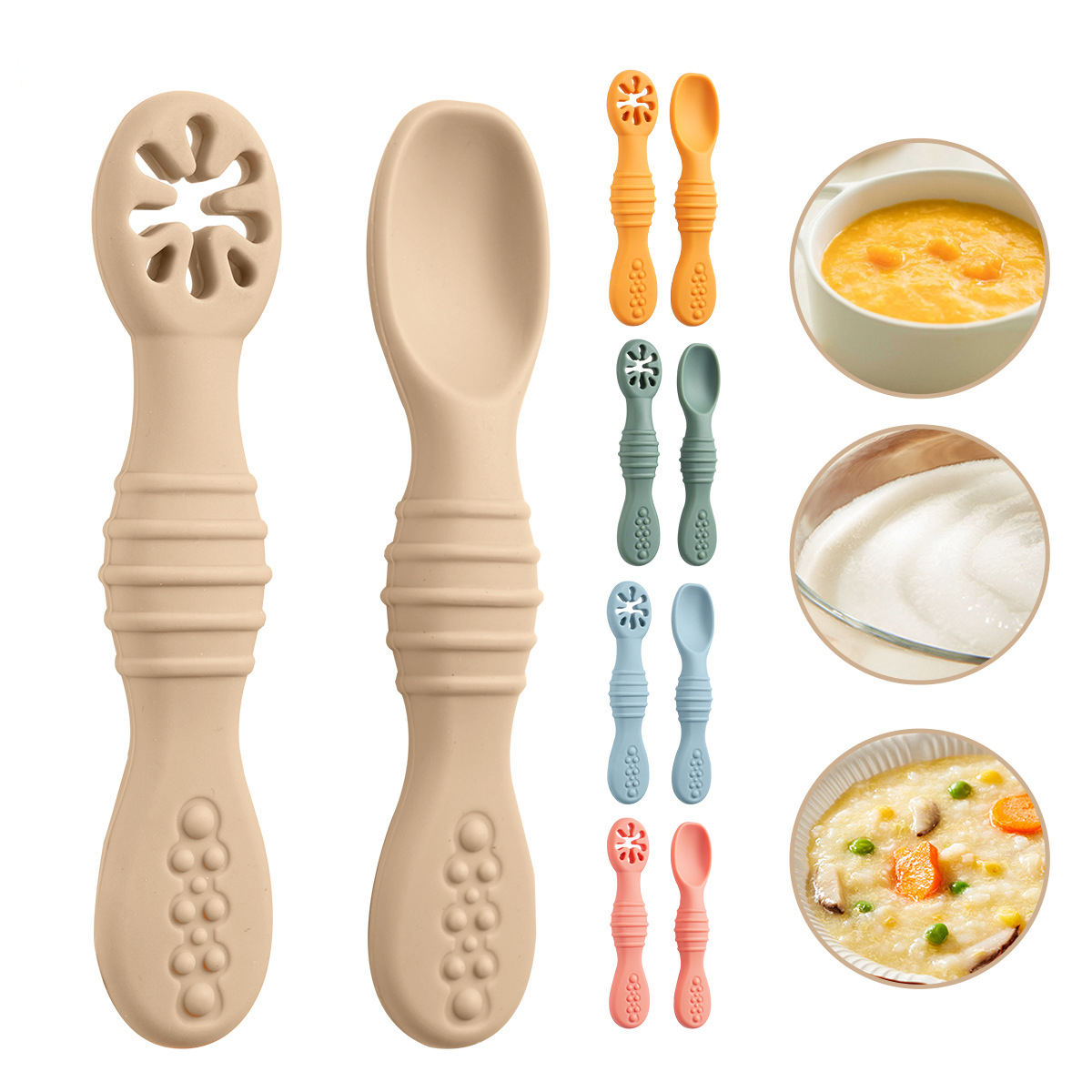 Baby Led Weaning Set - 2 stks/set Siliconen Babylepels Eerste Fase