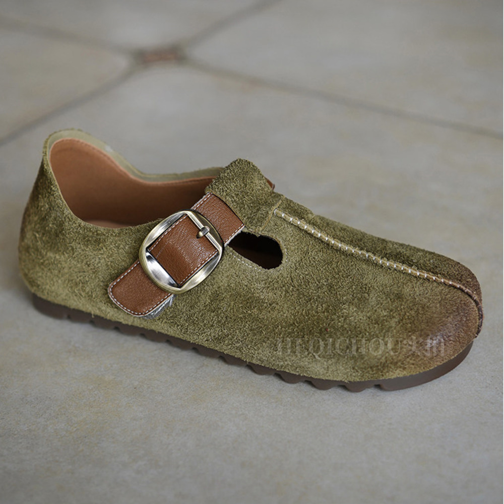 Baby Products For Summer - Dames Khaki Groene Echt Suède Mule