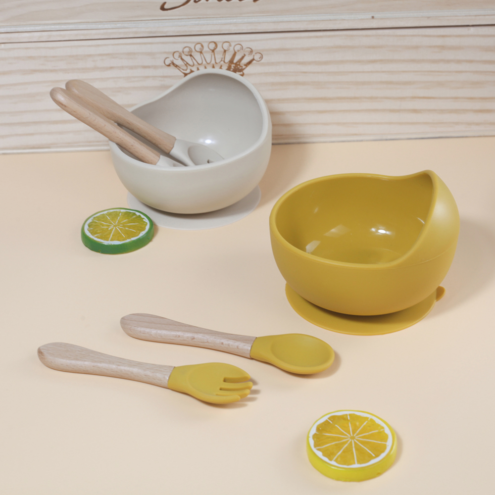 Baby Led Weaning Set - Siliconen voedingsset, siliconen kom en lepel