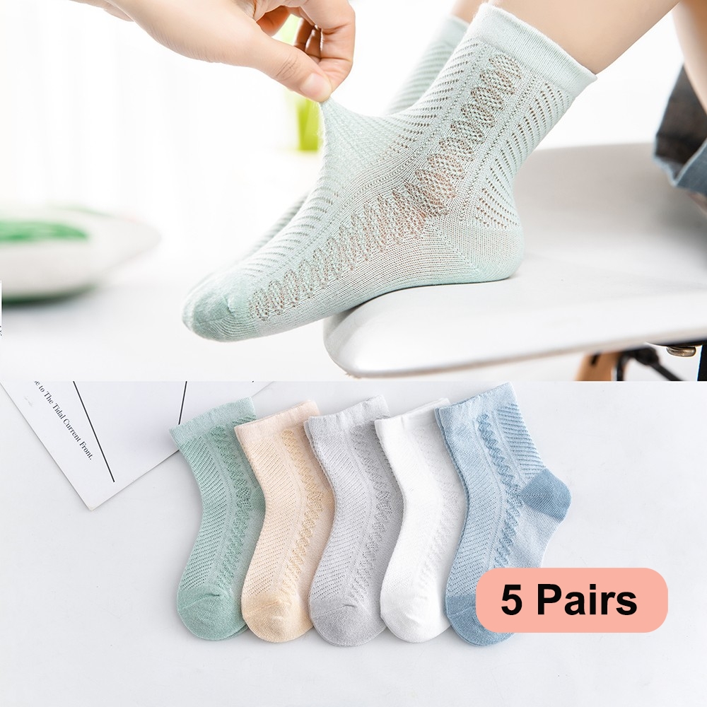 Baby Products For Summer - 5 Paren/partij 0-12 Kinderen Sokken Zomer