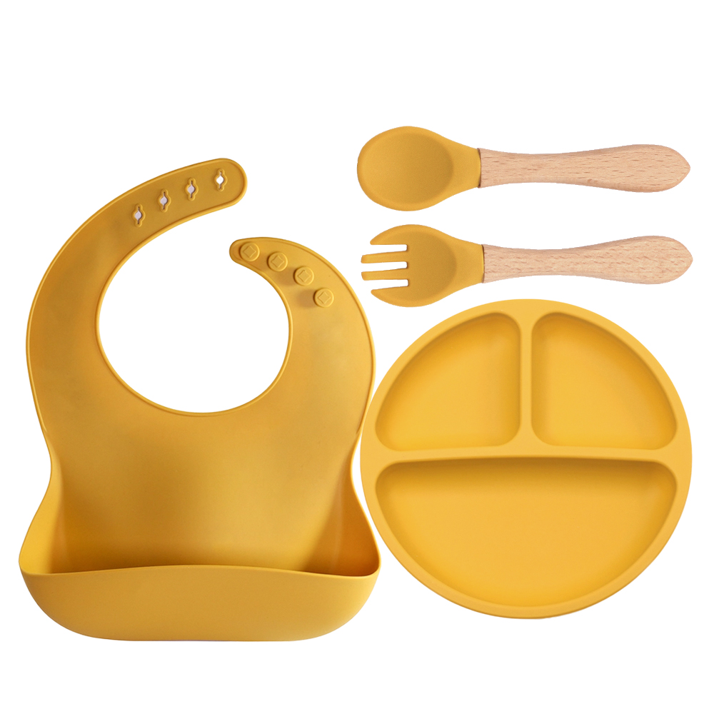Baby Led Weaning Set - 4-delige siliconen babyvoedingsset Baby Led spenenbenodigdheden