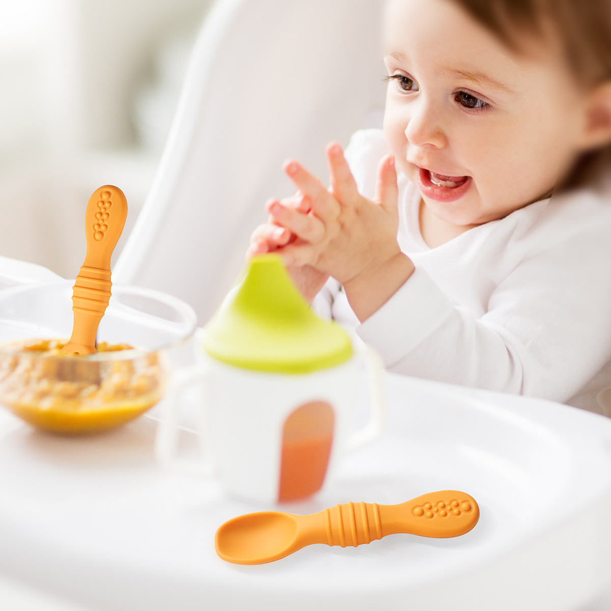 2 stks/set Siliconen Babylepel - Baby Led Weaning Set recensie en prijs