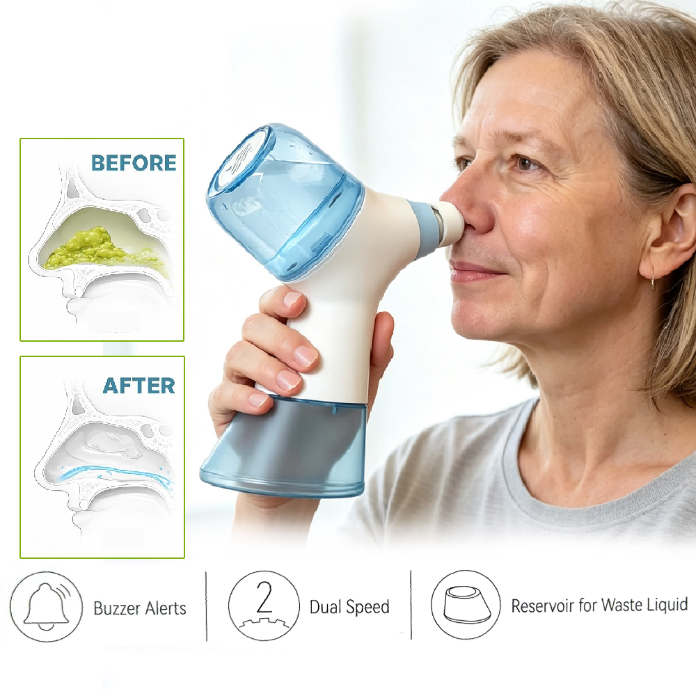 Elektrisch neusspoelsysteem me - Nasal Aspirator recensie en prijs