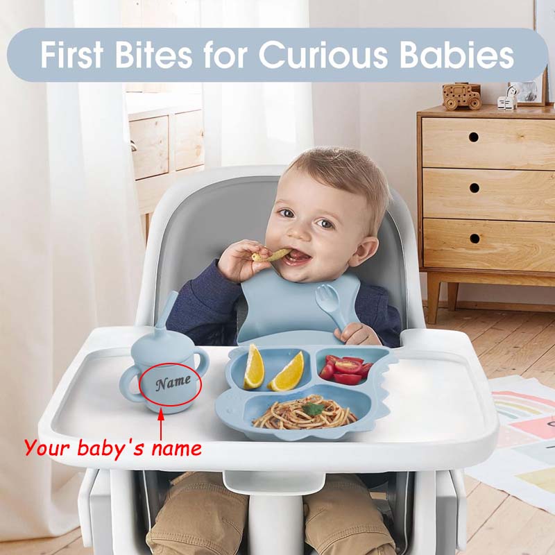 Baby Siliconen Servies Dinosau - Baby Led Weaning Set recensie en prijs